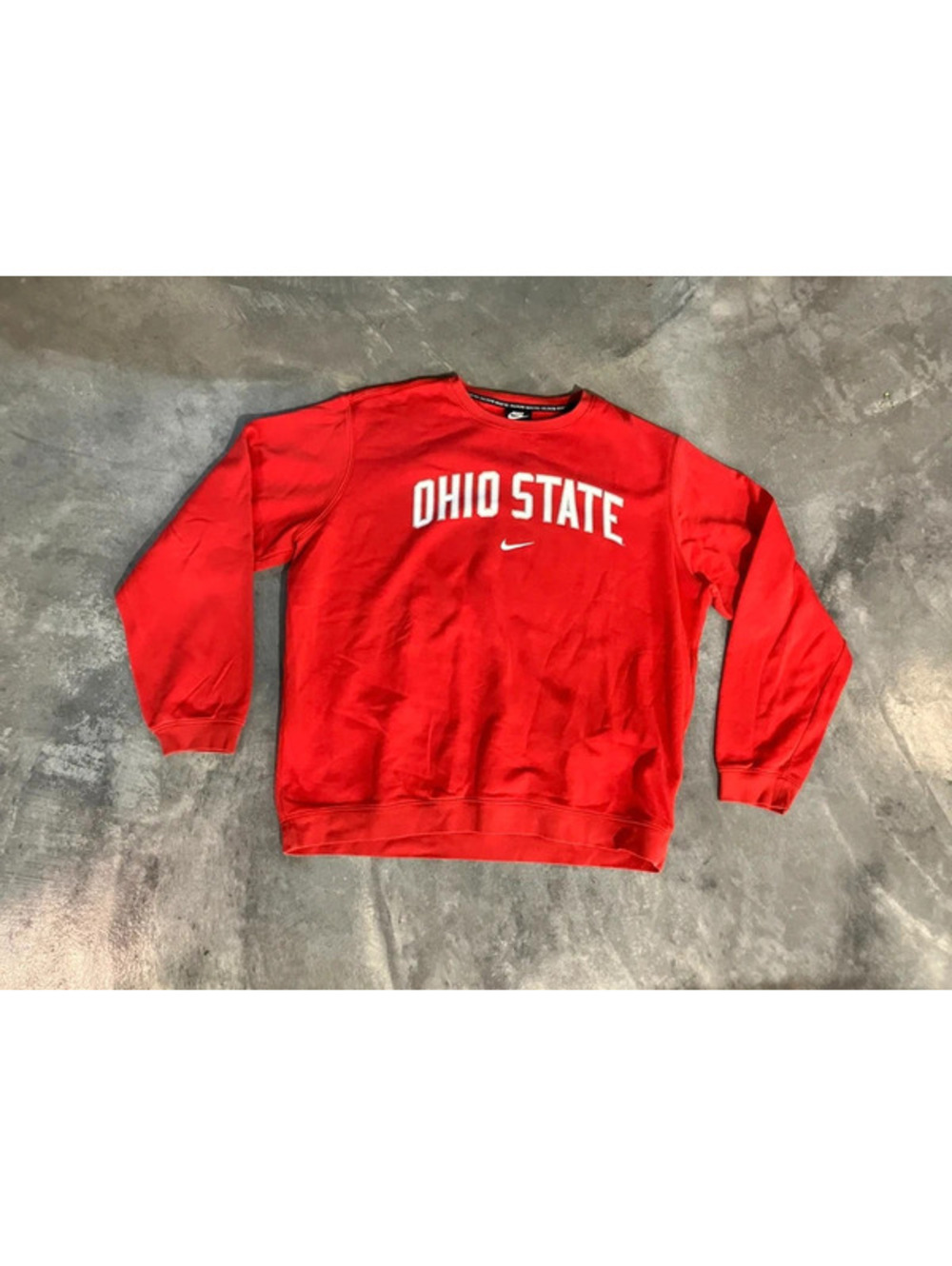 Nike Ohio State Buckeyes Crewneck Sweatshirt Mens XL Red Center Swoosh Fleece